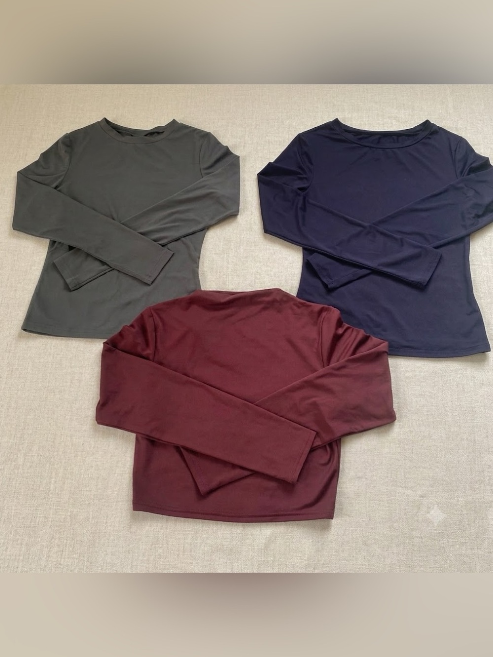 Women's 3-Piece Slim Fit Long Sleeve Top Bundle